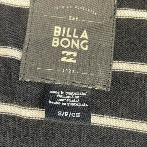 NWOT Billabong Black White Striped Soft Cozy Long Sleeve Hoodie, Small NEW - Picture 4 of 4